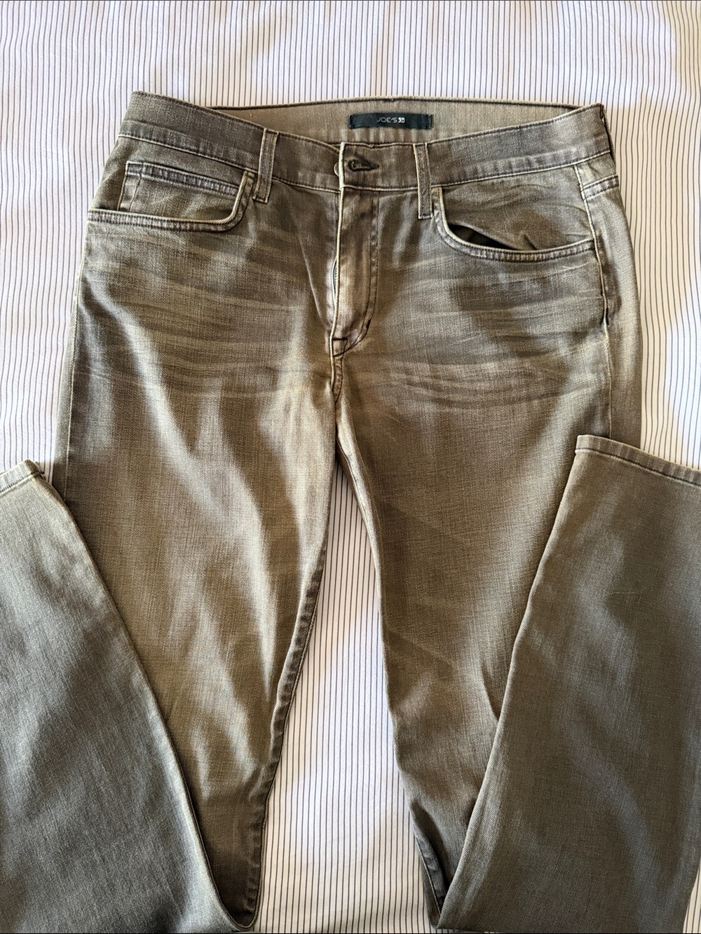 Joe's Jeans Men's Slim Straight Olive Tones Stretch Jeans